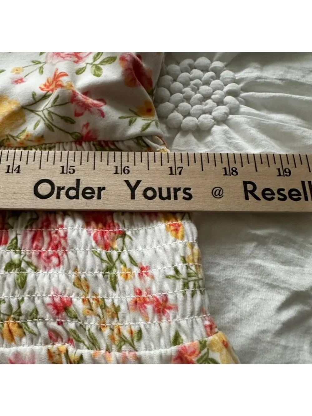 Floral No Boundaries Womens Babydoll  Dress XXL Smocked Waist Milkmaid Cottage - Picture 6 of 9